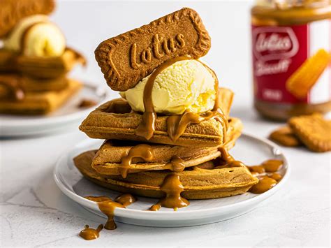 Lotus Biscoff Waffles Vegan 3 Ingredients Karinokada