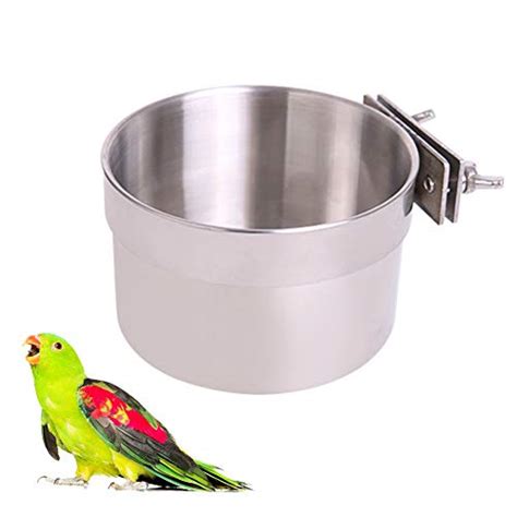 Qbleev Bird Food Bowl Bird Cage Accessories Parrot Feeder Bowls Dishes