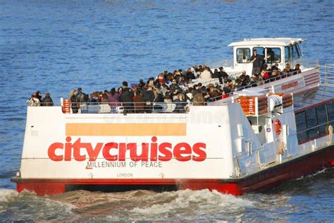 London Tour Boat on Thames River Editorial Stock Photo - Image of ...