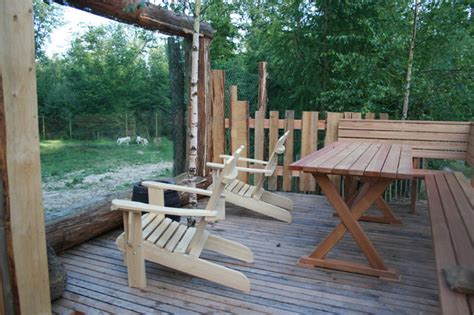 Nos Fauteuils Adirondack En Situation Campagne Terrasse En Bois