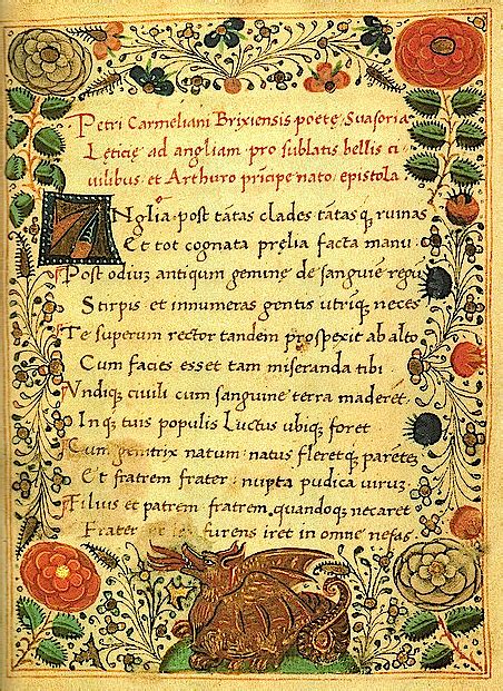 Carmeliano S Poem On The Birth Of Prince Arthur Henry VIII S Elder