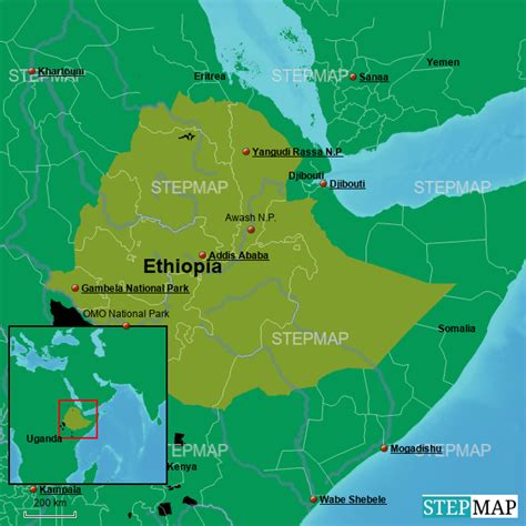 Stepmap Ethiopia Landkarte F R Africa