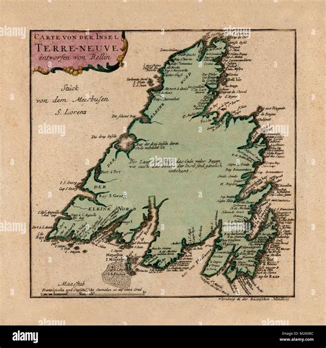 Mappa Storica Della Terranova Circa 1785 Foto Stock Alamy