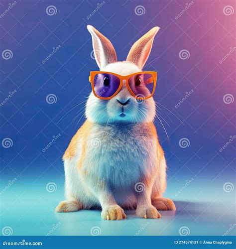 Rabbit in Sunglasses. Pop Art Style Bunny. Generative AI Stock ...