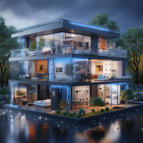 Premium Photo 3d Smart House Illustration