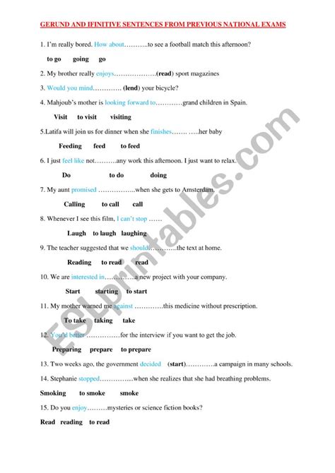 Gerund Esl Worksheet By Ibra Coni