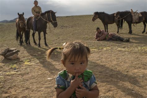 Nomadic Children Mongolia, Mongolian Nomads by Sven Zellner