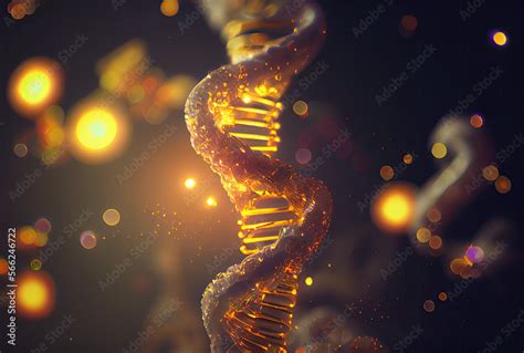 Modern Dna Structure Generative Ai Illustration Stock Illustration