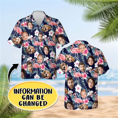 Personalized Photo Hawaiian Shirt Custom With Face - Sandjest ...