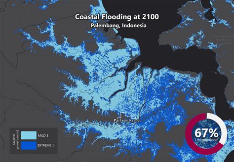 Sea Level Rise by 2100 - Palembang | Earth.Org - Past | Present | Future