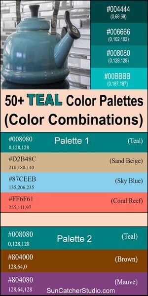 Teal Color Palette (Combinations, Schemes & Ideas) – DIY Projects ...