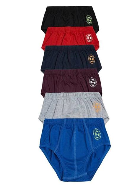 Buy Red Rose Boys Solid 100 Cotton Pack Of 6 Briefs Online At Best Prices In India Jiomart