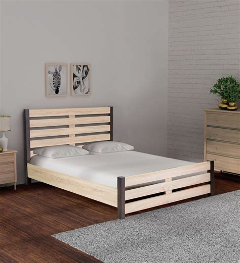 Buy Kuro Queen Size Bed In Sonoma Oak Finish At 13 Off By Mintwud From