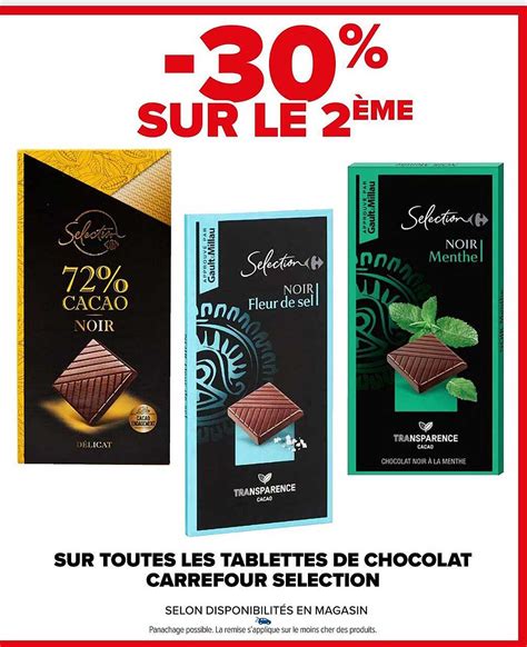 Promo Les Tablettes De Chocolat Carrefour Selection Chez Carrefour