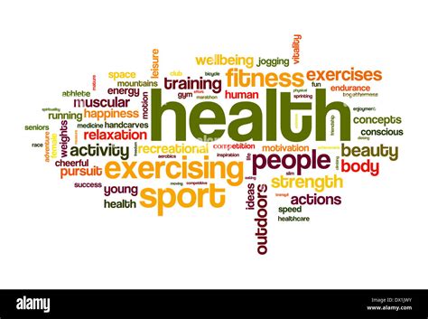 Health Sport Word Cloud Concept Image Stock Photo 67648951 Alamy