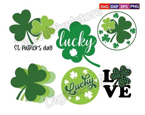 St Patricks Day Svg Bundlelucky Svgshamrock Svghappy St Etsy