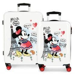 Juego de Maletas Minnie Around the World Paris rígidas 55 68cm en 2020