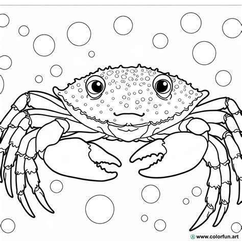 Coloriage d un crabe aquatique à Télécharger ou à Imprimer gratuitement