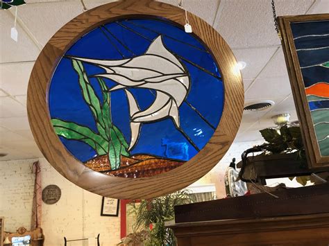 Round Stained Glass Frames Oak Crones Custom Woodworking