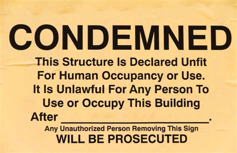 Condemned Sign Stock Photos Pictures And Royalty Free Images Istock