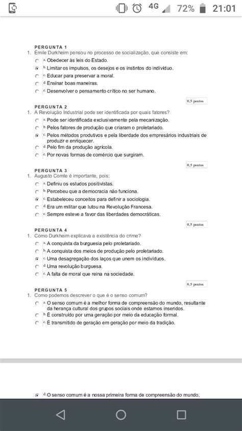 Questionário Ciências Sociais Unip Ciências Sociais