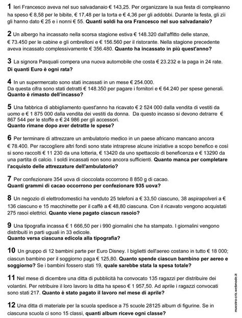 Problemi Con L Euro Per La Scuola Primaria Artofit