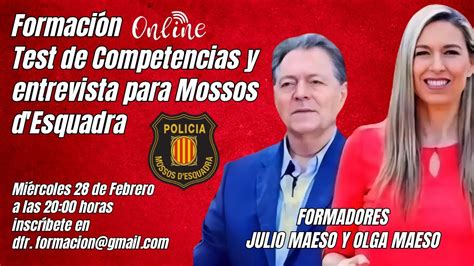 Formación online en directo para Mossos dEsquadra con Olga Maeso y