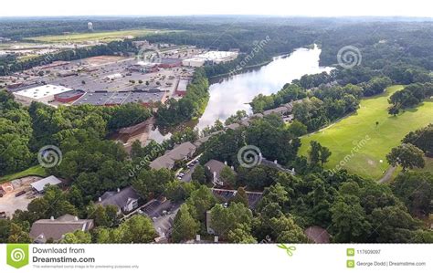 Aerial View Of Daphne Alabama Waterfront Stock Image Image Of Daphne