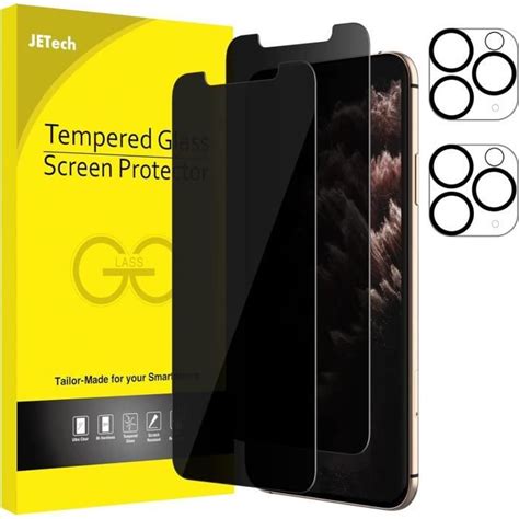 Verre Tremp Anti Espion Pour Iphone Pro Pouces Avec Protection