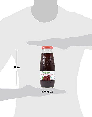 100 Pomegranate Juice 12 Pack 6 76fl Oz Usda Organic Certified Glass Bottle No Sugar