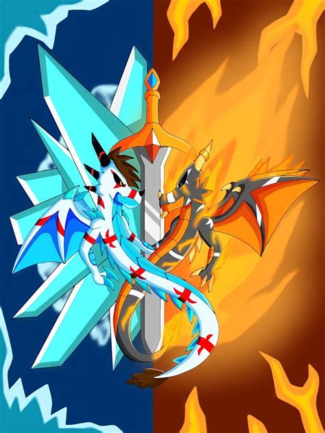 Dragons ice and fire by Phunter16 on DeviantArt