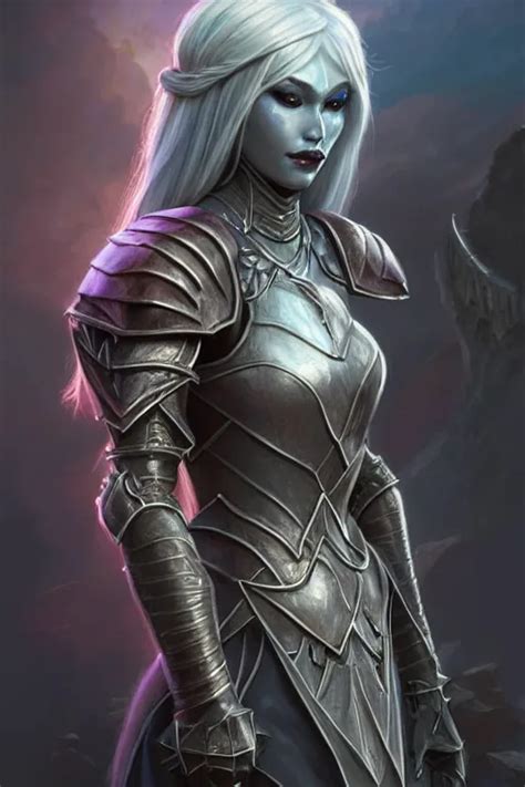 Drow Princess Wearing Armour Highly Detailed D And D Stable Diffusion