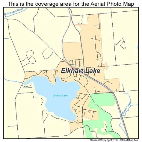 Aerial Photography Map of Elkhart Lake, WI Wisconsin