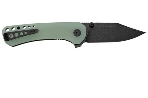 QSP Knife Kestrel QS145 B2 Blackwashed Jade G10 Pocket Knife