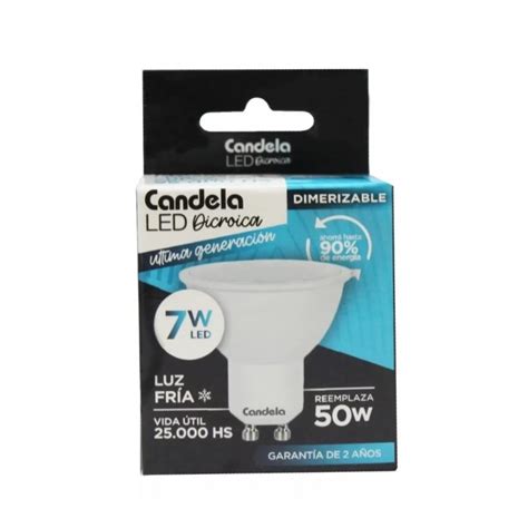 Dicroica Led W Dimerizable Luz Fria Candela