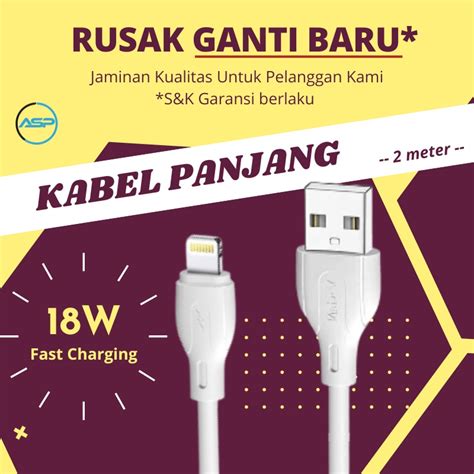 Jual Kabel Data Vgen Fast Charging A Watt Panjang M Original