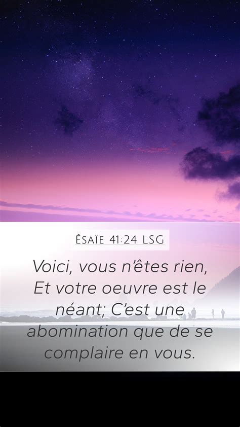 Ésaïe 41 24 LSG Mobile Phone Wallpaper Voici vous nêtes rien Et