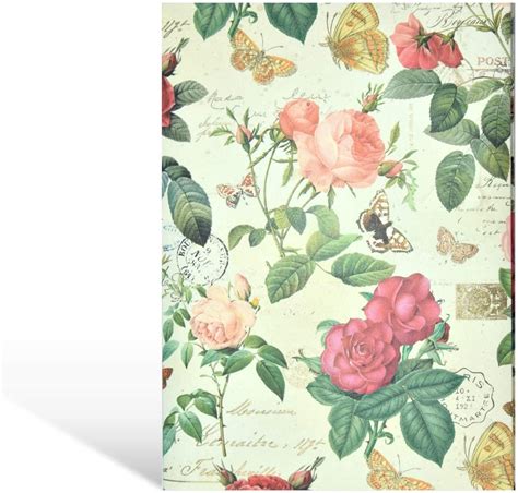 Er Design Briefkarten Set Inkl Briefmappe Vintage Rosen Aus