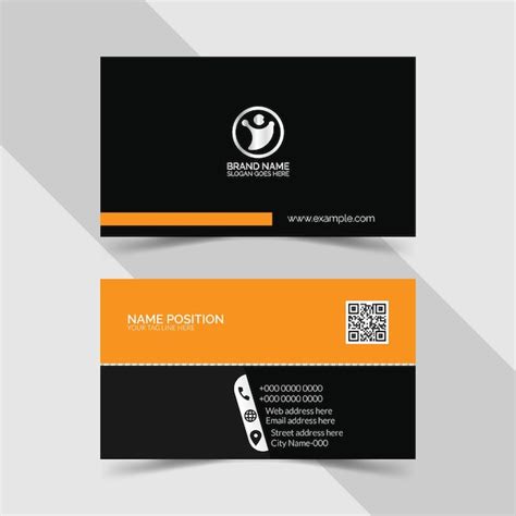 Premium Vector Modern Yellow And Black Business Card Template