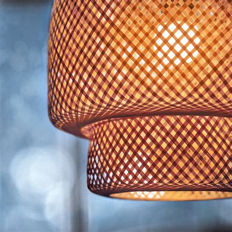 SINNERLIG pendant lamp, bamboo/handmade, 11" - IKEA