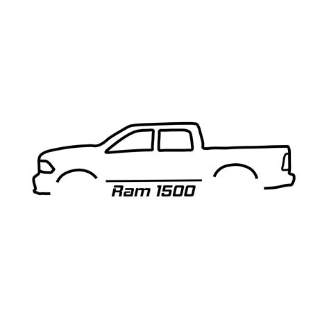 Dodge Ram 1500 Silhouette Vinyl Decal Etsy