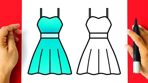 Como DESENHAR um VESTIDO lindo Como DIBUJAR un VESTIDO fácil How to