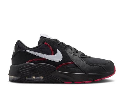 Air Max Excee GS 'Black Sport Red' - Nike - CD6894 016 - black/black/sport red/metallic silver ...