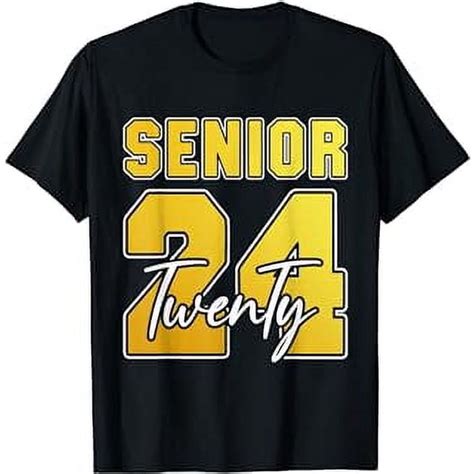 Senior 2024 Class Of 2024 Back To School Graduation Golden T Shirt