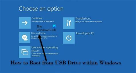 How to Boot from USB Drive within Windows 11/10