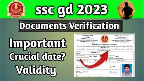 Ssc Gd Documents Verification Ssc Gd Documents Ssc Gd 2023