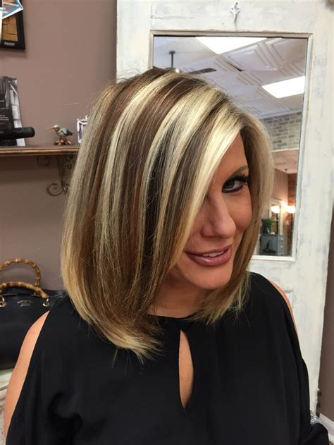 Chunky Caramel And Blonde Highlights