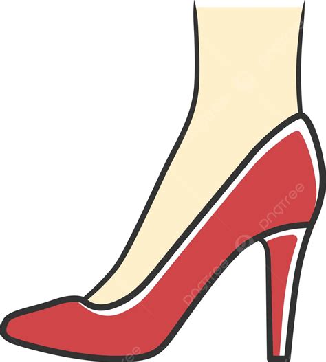 Red Stiletto Shoes Chic And Fashionable Stylish Woman Illustration