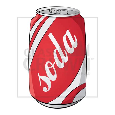 Red Soda Can Clipart | ClassCrown