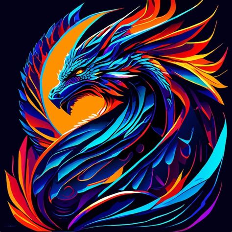 Gráfico vectorial de rugido de dragones para temas míticos Vector Premium